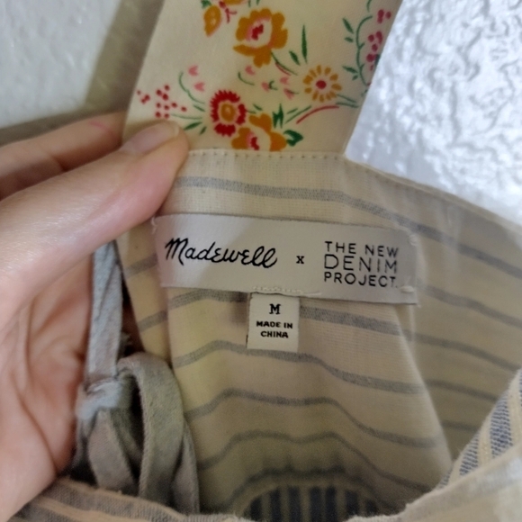 Madewell x The New Denim Project Patchwork Jumpsuit sz M - Picture 6 of 9